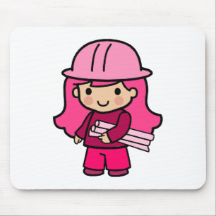 Architect Girl Mouse Mat