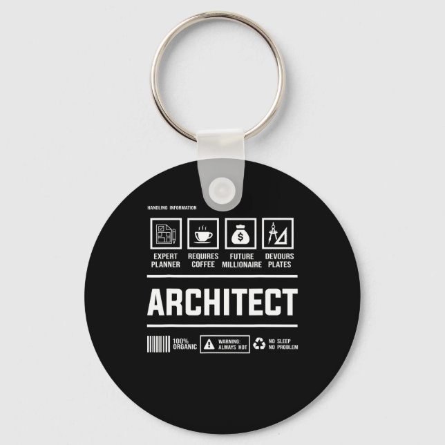 Architect Handling Inmation Architecture Mens Gift Key Ring (Front)
