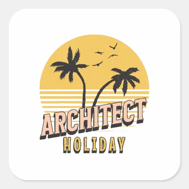 Architect Holiday  Square Sticker (Front)