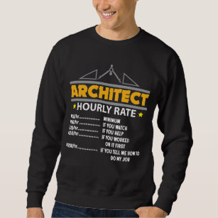 Architect Hourly Rate Funny Handyman Dad Sweatshirt