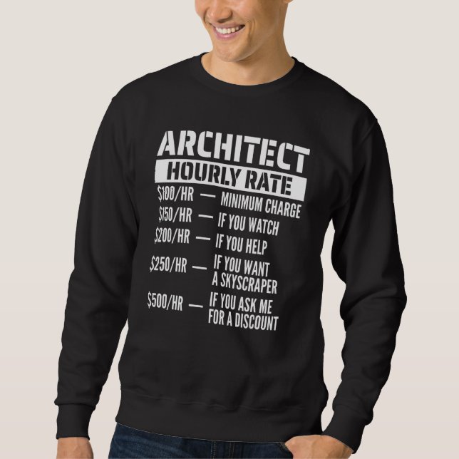 Architect Hourly Rate Sweatshirt (Front)