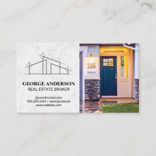 Architect House Logo   House Porch Walkway Business Card
