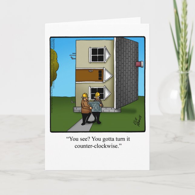 Architect Humour Greeting Card (Front)