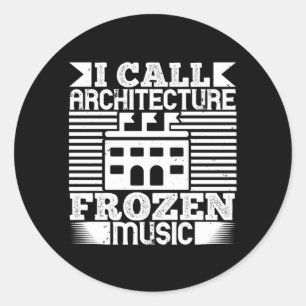 Architect - I Call Architecture Frozen Music Classic Round Sticker