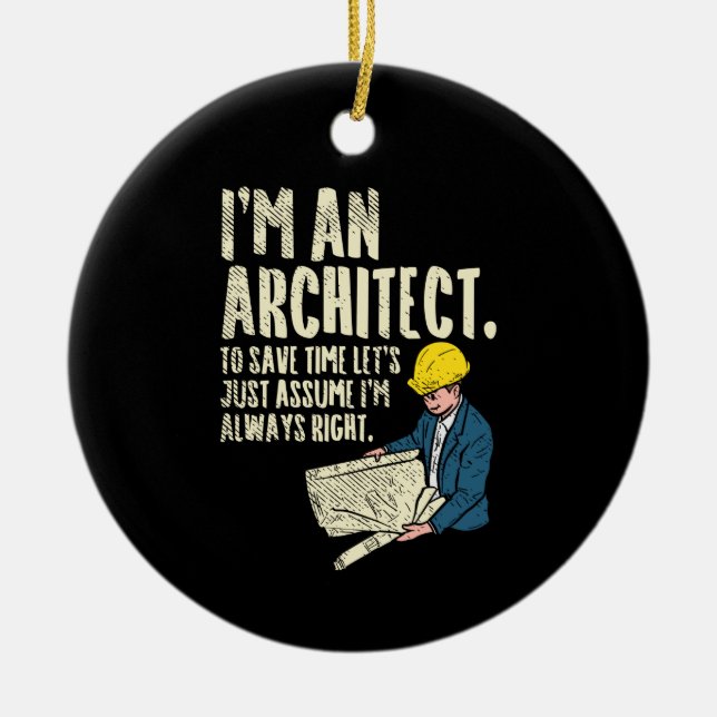 Architect - I'm An Architect Ceramic Tree Decoration (Front)