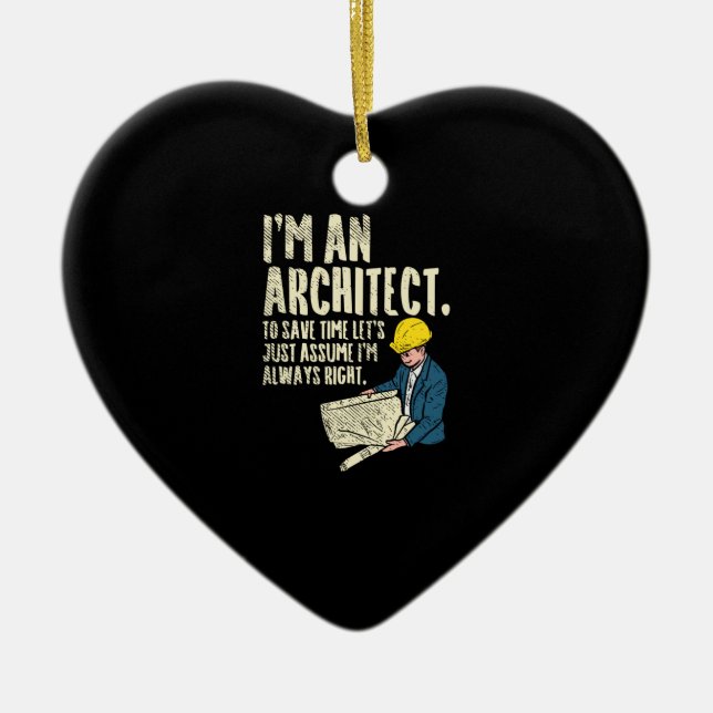 Architect - I'm An Architect Ceramic Tree Decoration (Front)