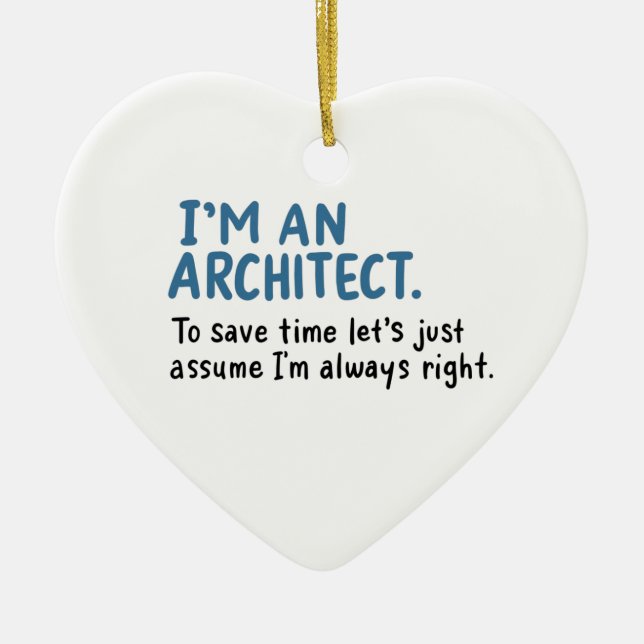 Architect - I'm An Architect Ceramic Tree Decoration (Front)