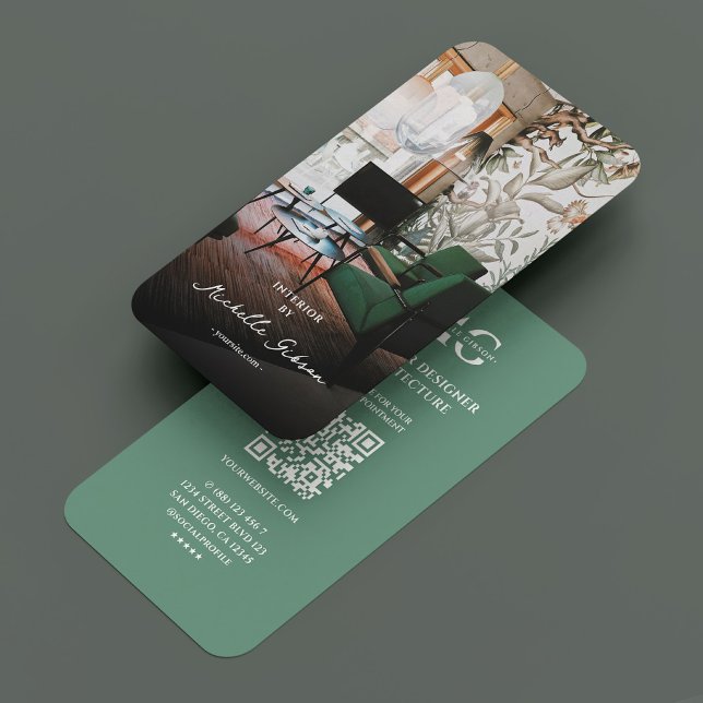 Architect Interior Designer Consultant Modern Teal Business Card (Architect Interior Designer Consultant Modern Teal Business Card
)