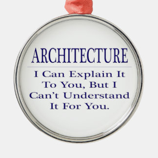 Architect Joke .. Explain Not Understand Metal Tree Decoration
