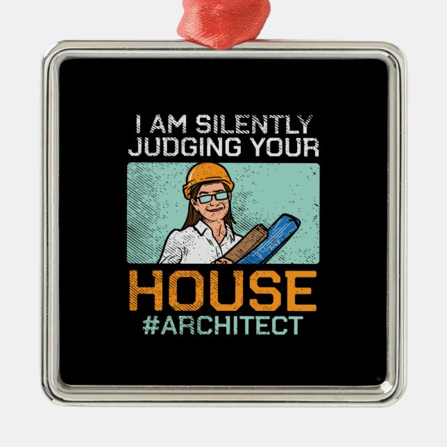 Architect - Judging Your House Metal Tree Decoration (Front)