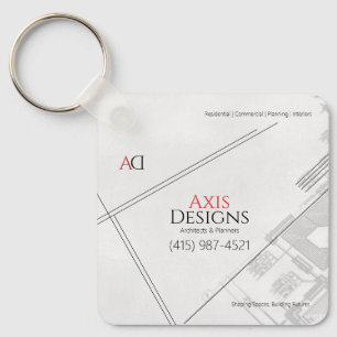 Architect Keychain   Blueprint Design