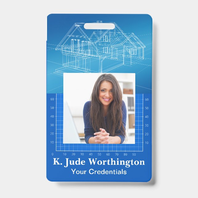 Architect Lanyard Badge - See Back ID Badge (Front)