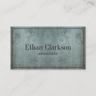 Architect Modern Grunge Blue Grey Texture Business Card