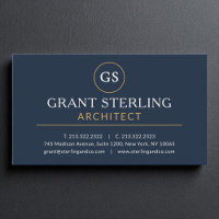 Architect Navy Blue Gold Luxury Modern
