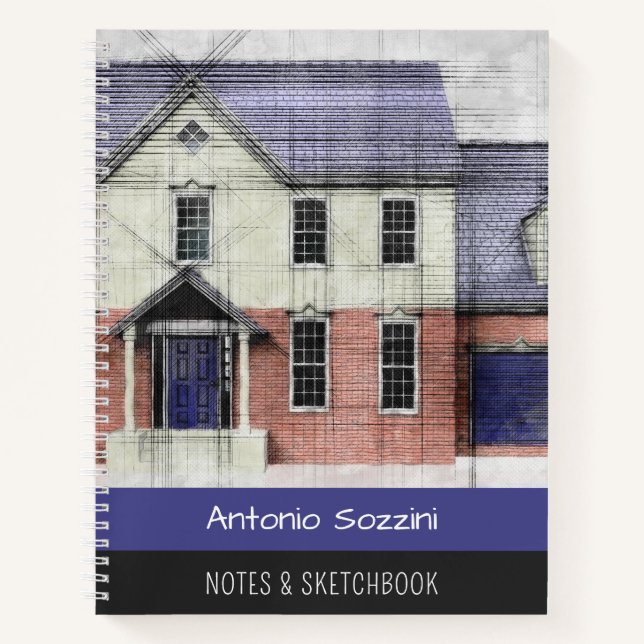 Architect Notes and Sketchbook Custom Notebooks (Front)