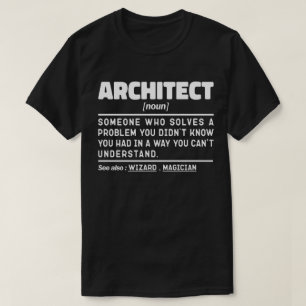 Architect Noun Definition Construction Funny Dad T-Shirt