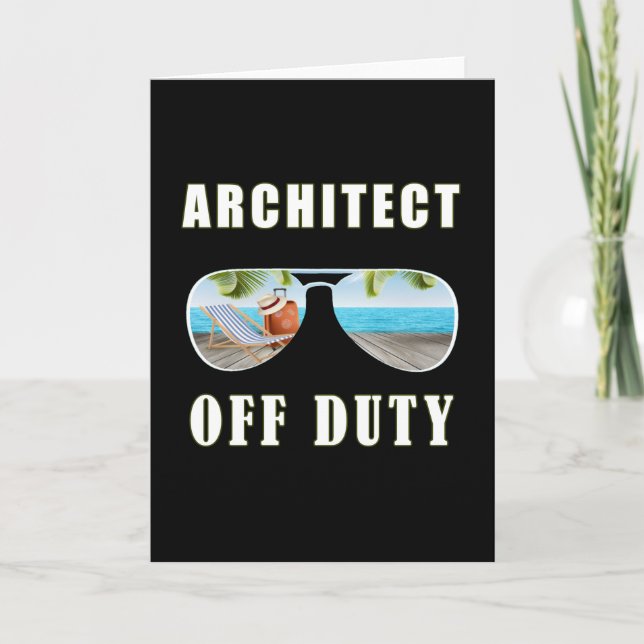 Architect off duty sunglasses palm beach vacation card (Front)