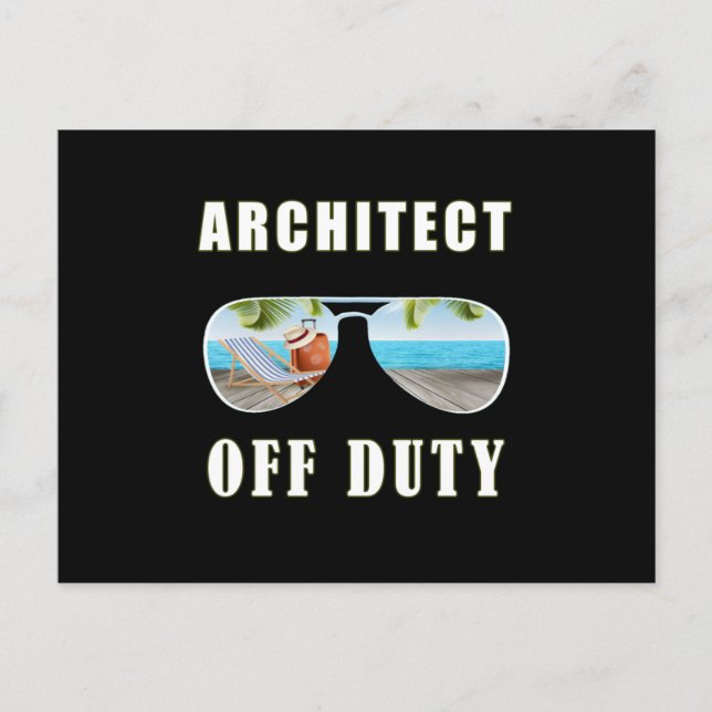 Architect off duty sunglasses palm beach vacation postcard (Front)