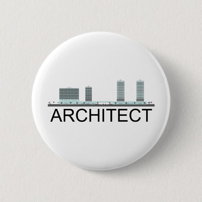 Architect! Original design! 6 Cm Round Badge (Front)