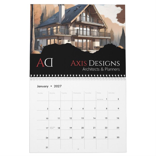 Architect Photo Calendar | Blueprint Design (Jan 2027)