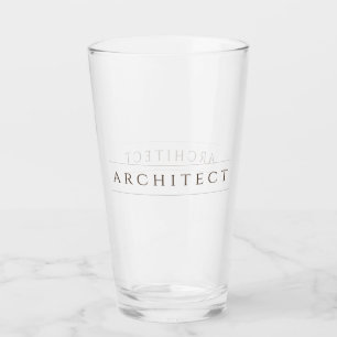 ARCHITECT Pint Drinking Glass / Sepia