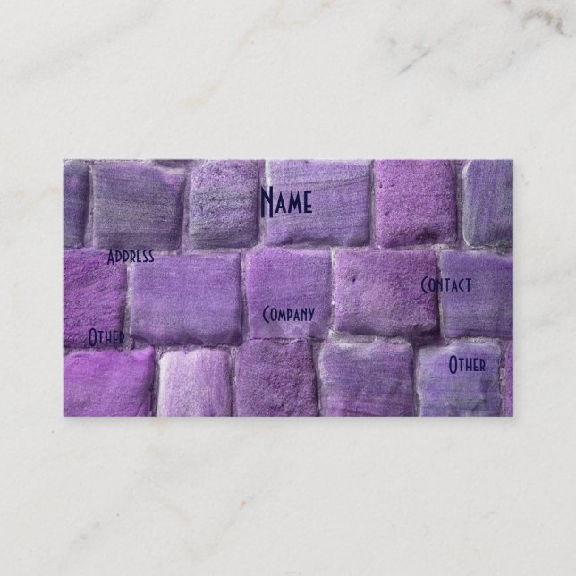Architect Purple Sandstone Business Card (Front)