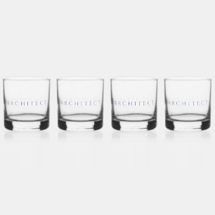 ARCHITECT Rocks Glass Drinkware Set / Navy