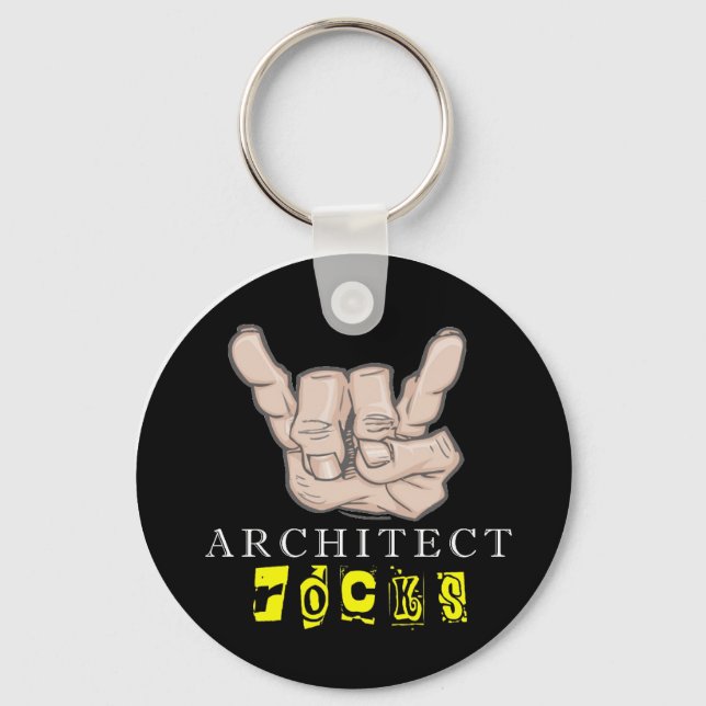 architect rocks key ring (Front)