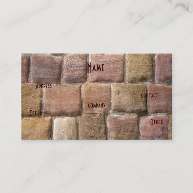 Architect Sandstone Blue I Business Card (Front)