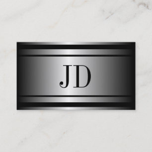 Architect Silver Metal Metallic Business Card