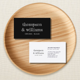 Architect Solid Black Professional Business Card