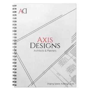 Architect Spiral Notebook   Blueprint Design