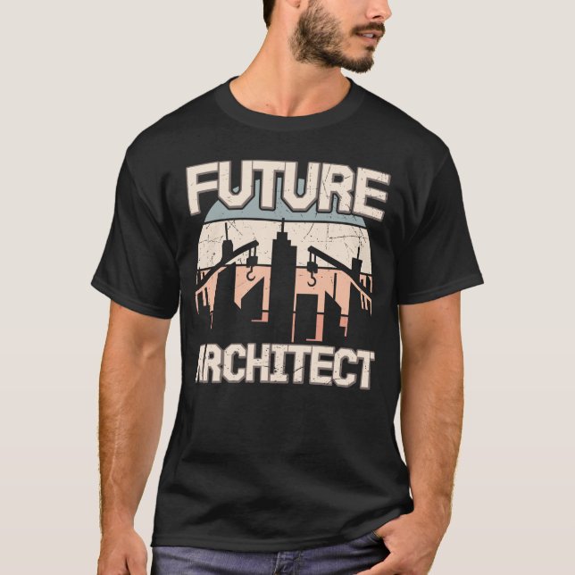 Architect Student Future Architect Retro T-Shirt (Front)