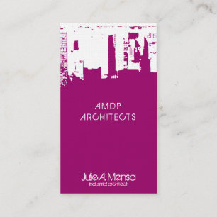 Architect Upside Downtown Skyline Creative Business Card