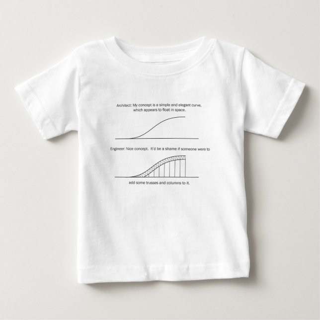 Architect vs Engineer Baby T-Shirt (Front)