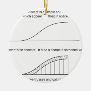 Architect vs Engineer Ceramic Tree Decoration