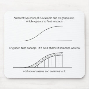 Architect vs Engineer Mouse Mat