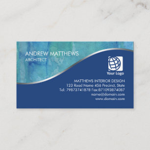 Architect Watercolor Wash Business Card