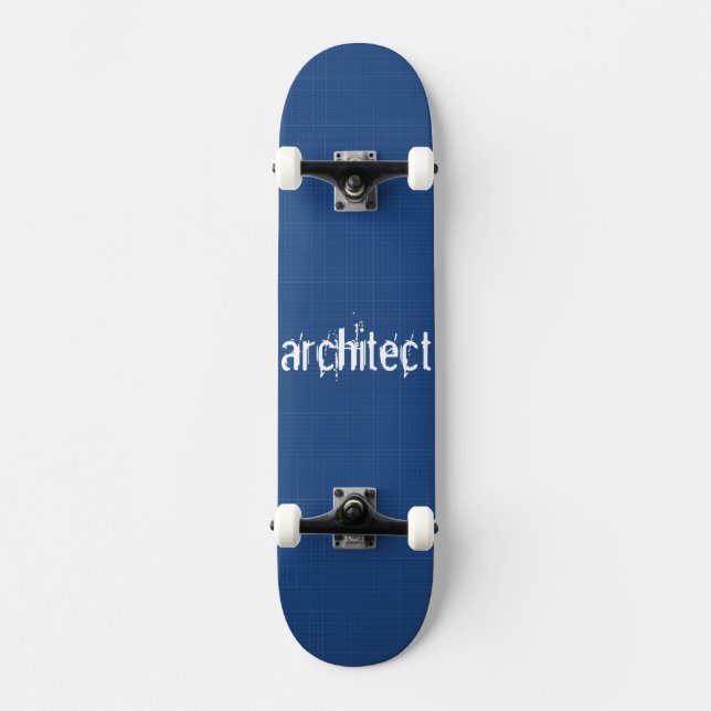 Architect's Blueprint Skateboard (Front)