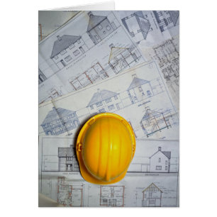 Architect's cap and plans