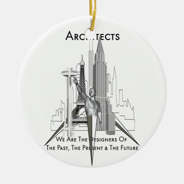 Architects Ceramic Tree Decoration (Front)