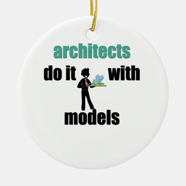 architects do it with models ceramic tree decoration (Front)