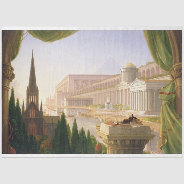 Architect's Dream (by Thomas Cole) Tissue Paper (Front)
