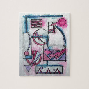 Architect's Dream Three-Modern Bauhaus Geometric Jigsaw Puzzle