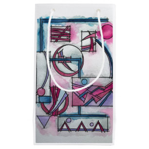 Architect's Dream Three-Modern Geometric Art Small Gift Bag