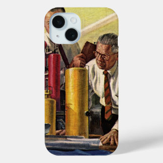 Architects Working in an Office, Vintage Business iPhone 15 Case