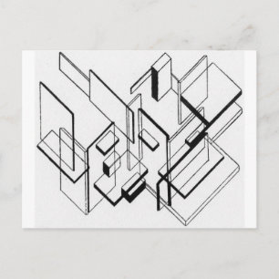 Architectural Analysis by Theo van Doesburg Postcard