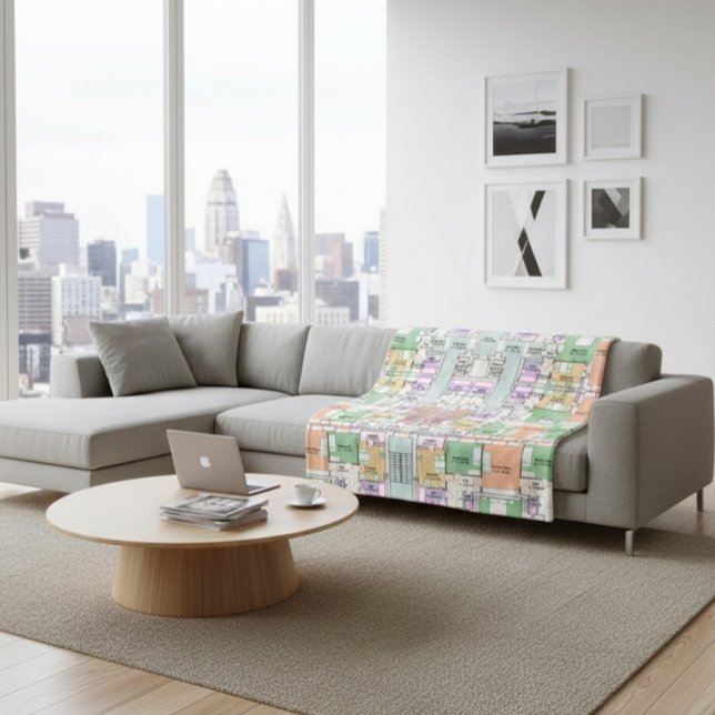 Architectural Blueprint Pattern Throw Blanket (Creator Uploaded)