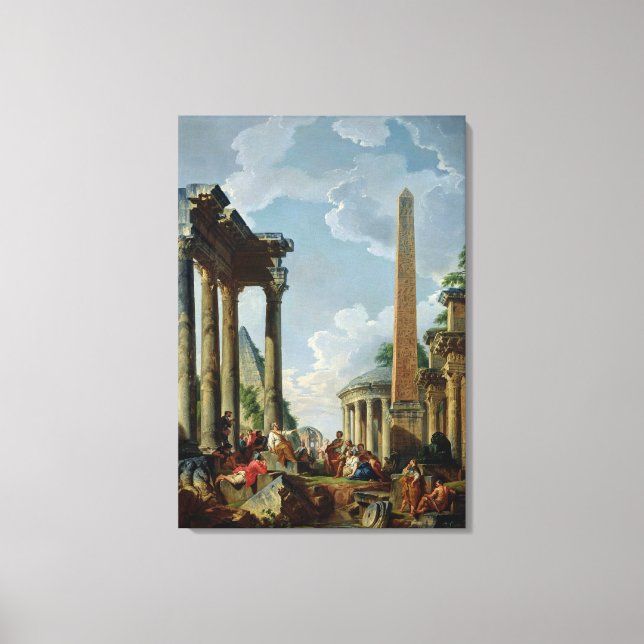 Architectural Capriccio with a Preacher Canvas Print (Front)