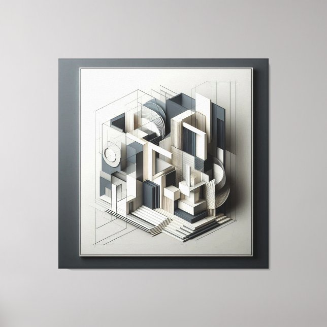 Architectural Depth Matrix Canvas Print (Front)